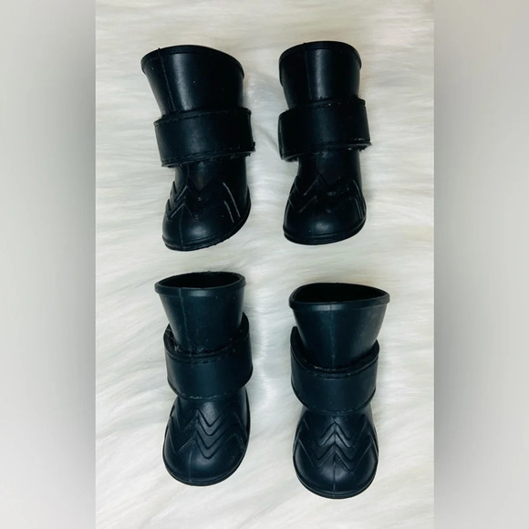 WELLIES DOG BOOTS - XS  BLACK - Picture 2 of 3